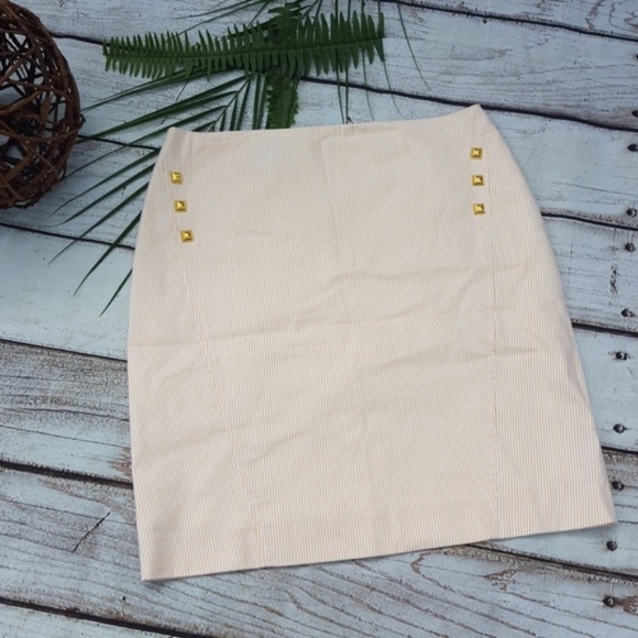 ANTONIO MELANI Dresses & Skirts - BOGO -Antonio Melani Yellow Pinstripe Sailor Skirt